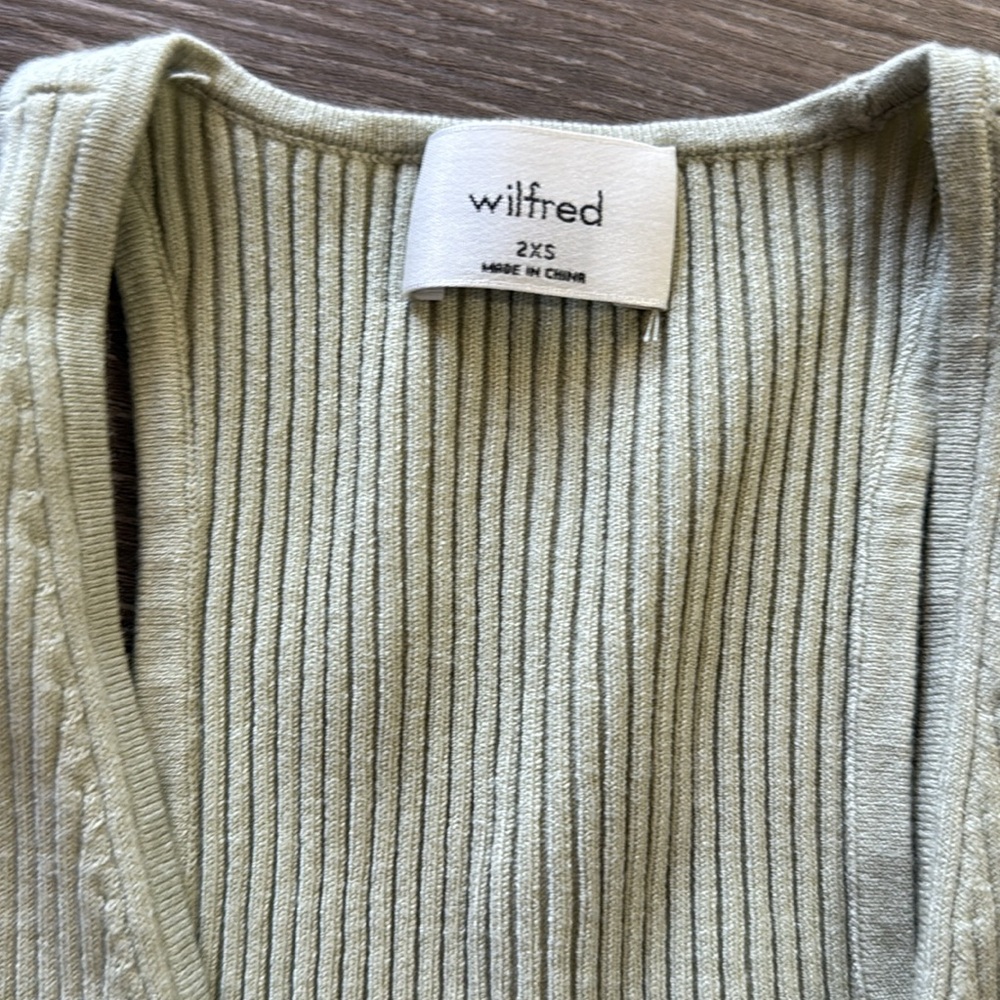 Button Up Sweater Ribbed Tank Top - Picture 4 of 4